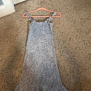 Blue Leopard Print Dress